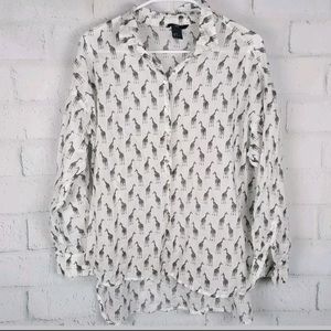 H&M Oversized Giraffe Button Down